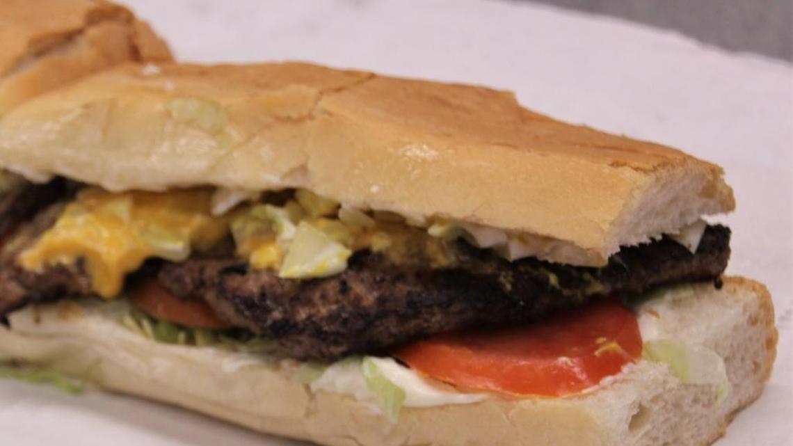 A cheeseburger po-boy is twice as good as one or the other