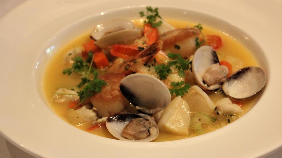 The seafood stew from Thirty-Two is one of my favorite dishes on the Coast.