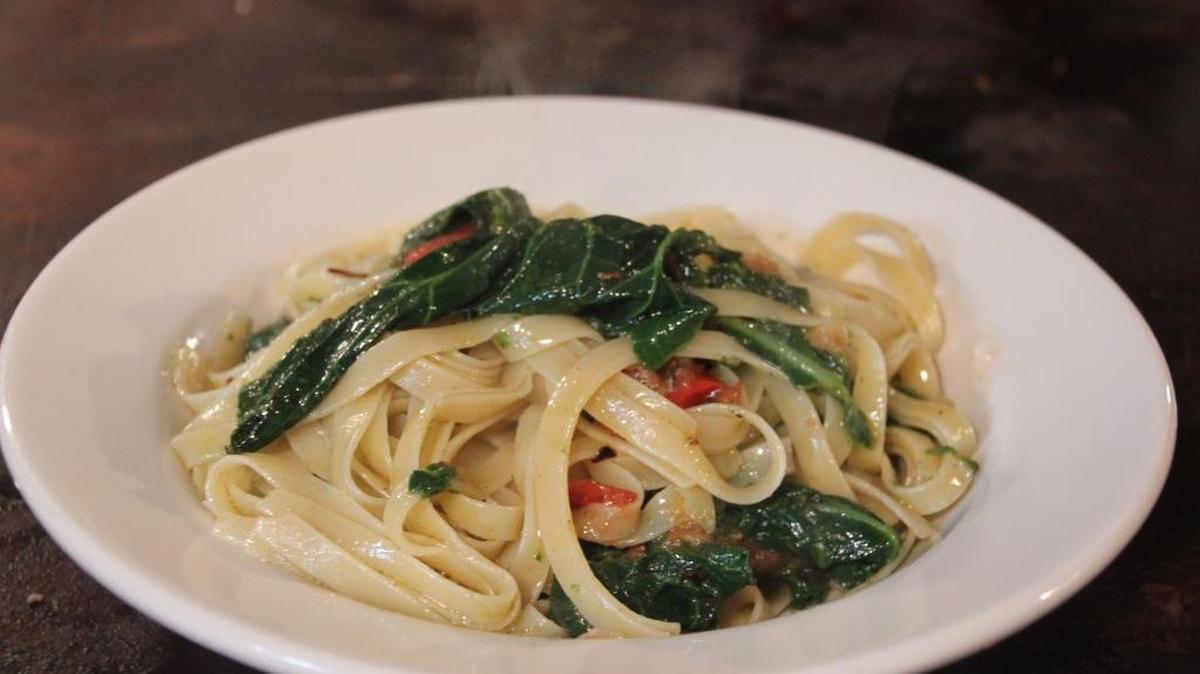 Pasta and greens are a simple and delicious combination.