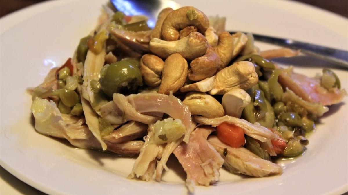 Chicken salad made with olive salad is about as easy to make as it gets.