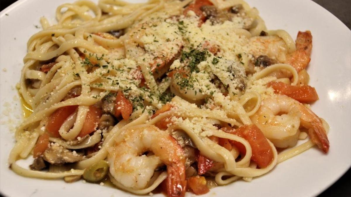 Even a simple dish like pasta and shrimp will benefit from a good olive oil.