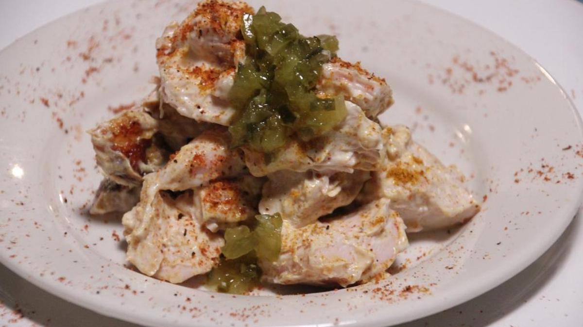 Curried chicken salad makes for a great and spicy sandwich.
