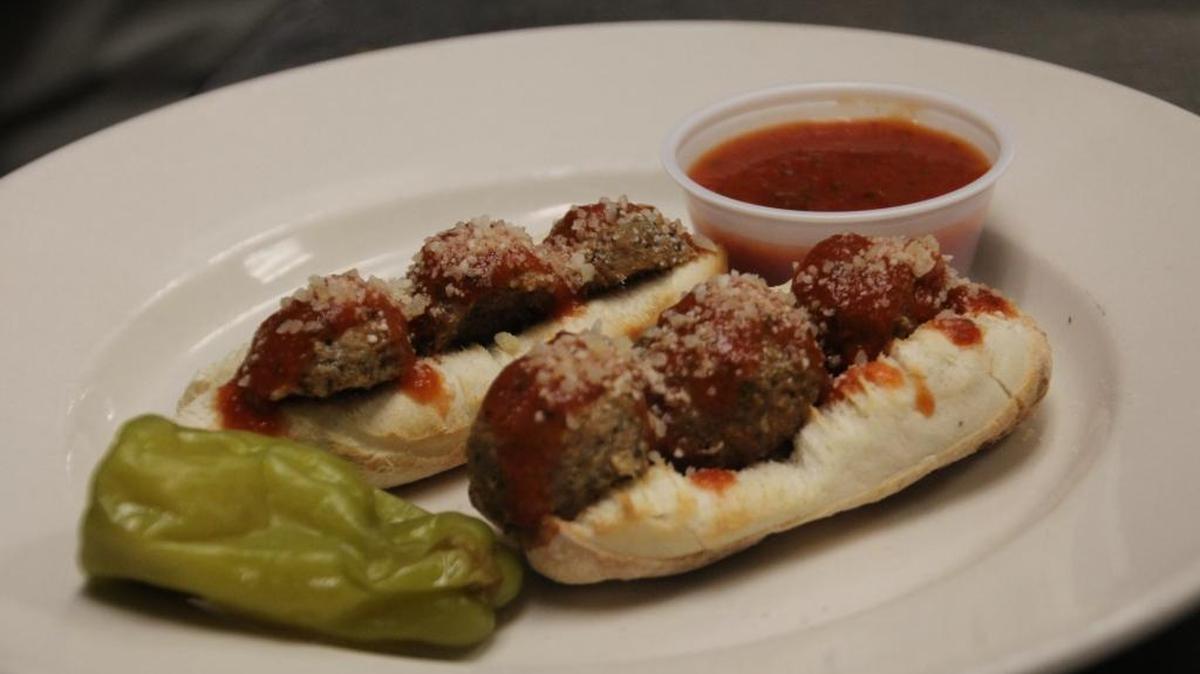 Homemade meatballs served on French bread or pistolettes is a great snack or even an appetizer.