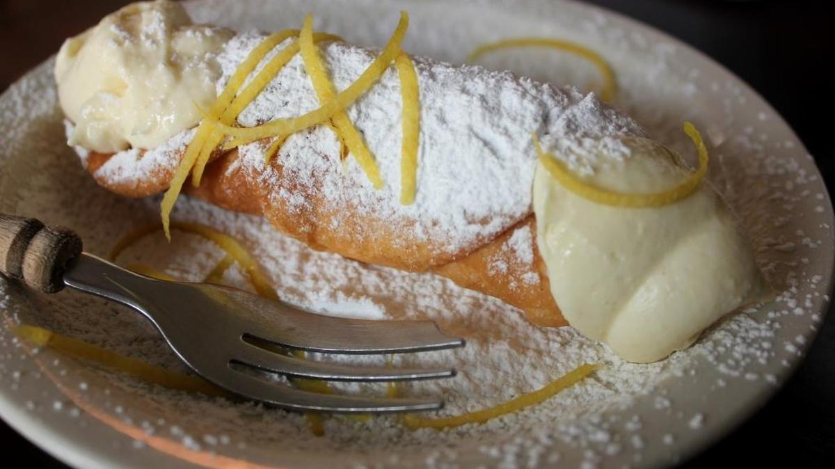 A filled-to-order cannoli served at Cannella in Bay St Louis.