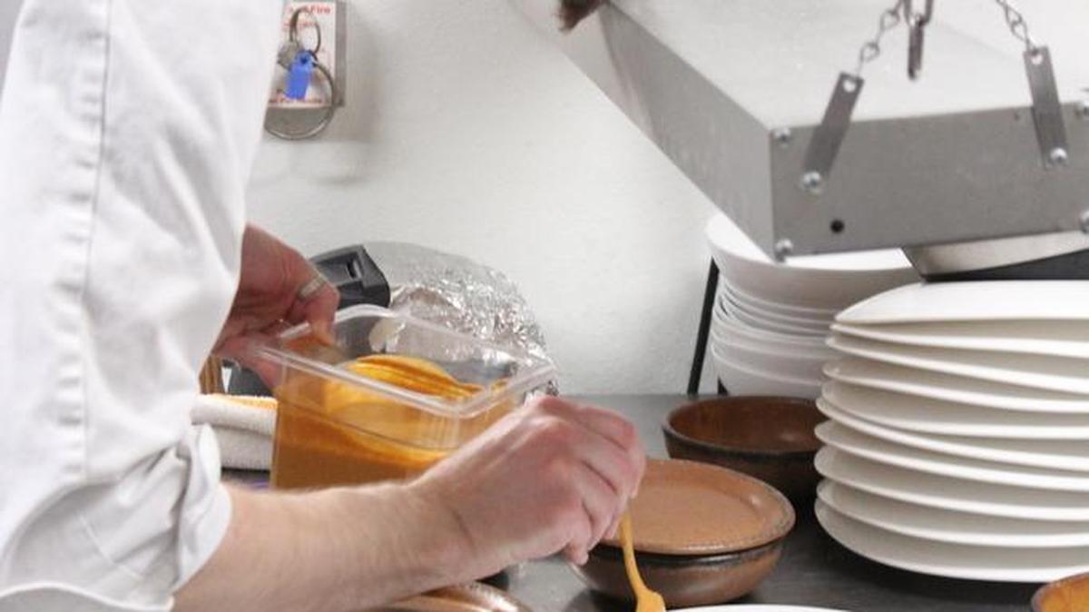 Chef Alex Perry at work in his kitchen at Vestige in Ocean Springs