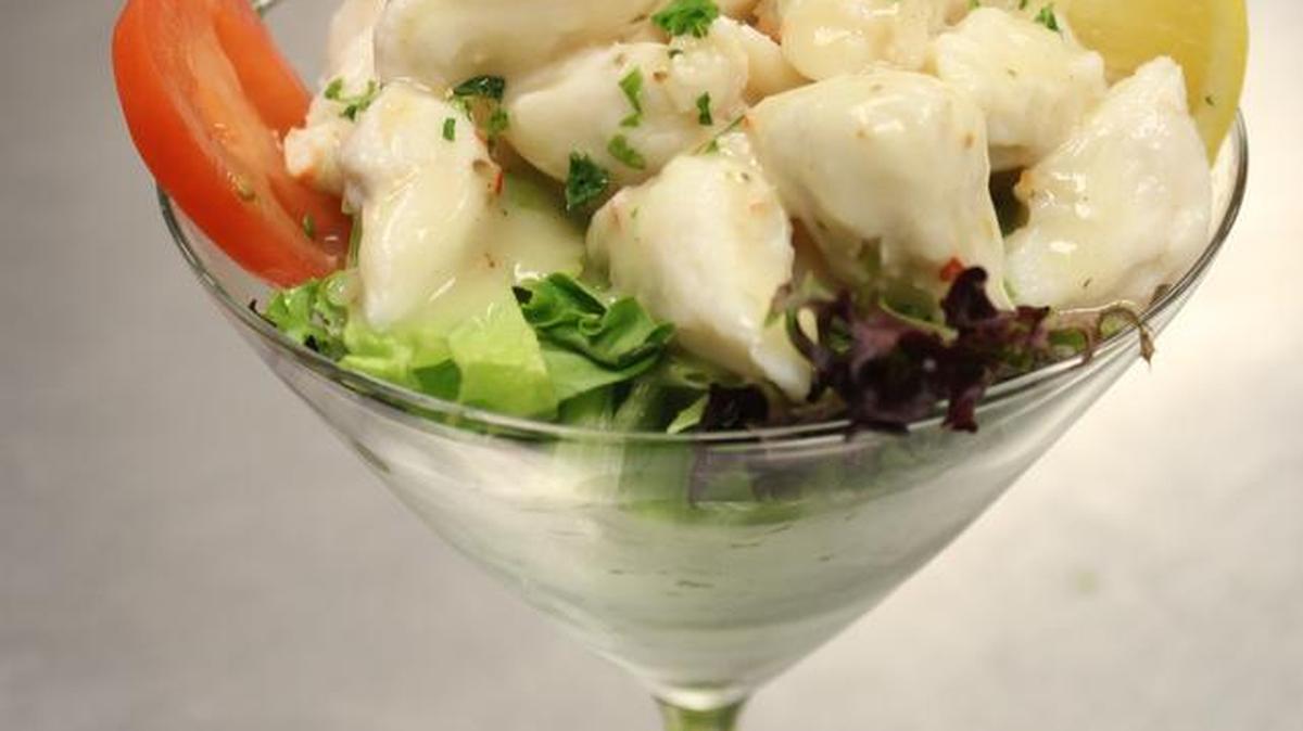 A crab meat salad makes a delightful summer time meal.