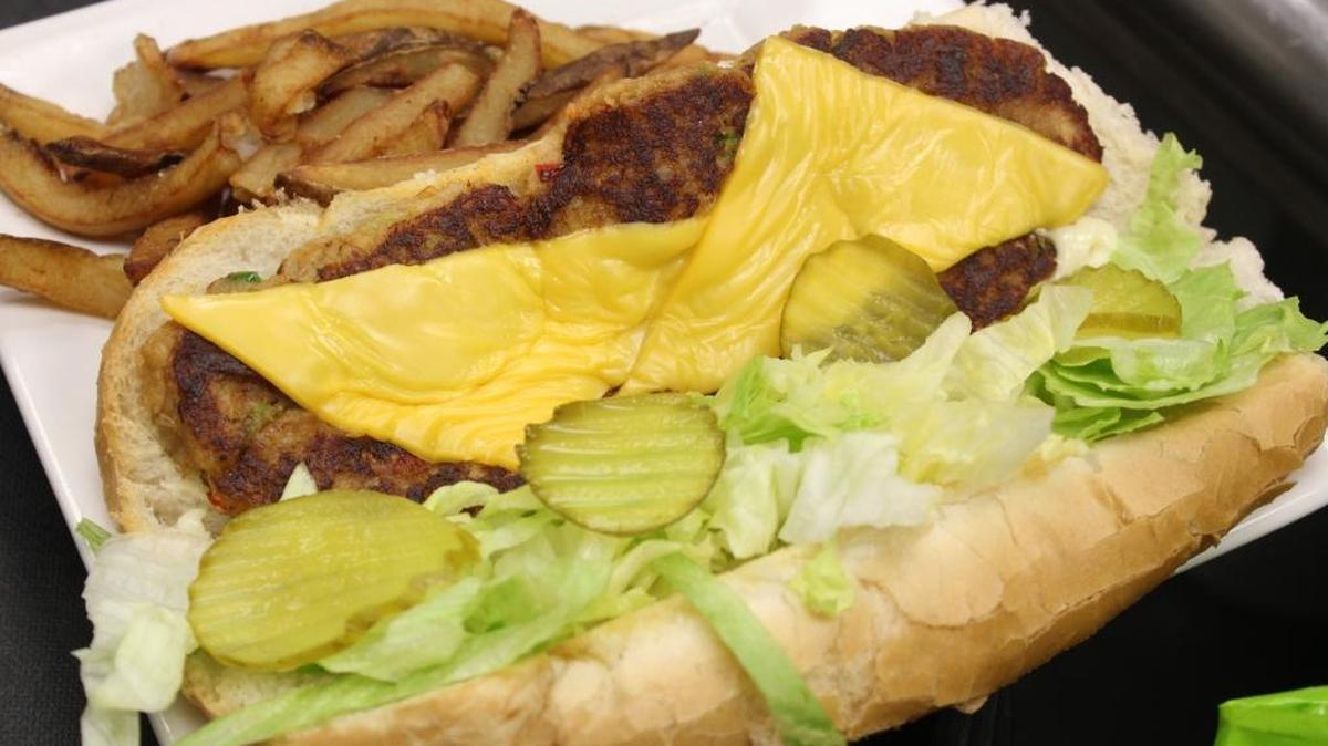 A crab cake po-boy, known in the day of Rosetti’s Restaurant as a Vancleave special