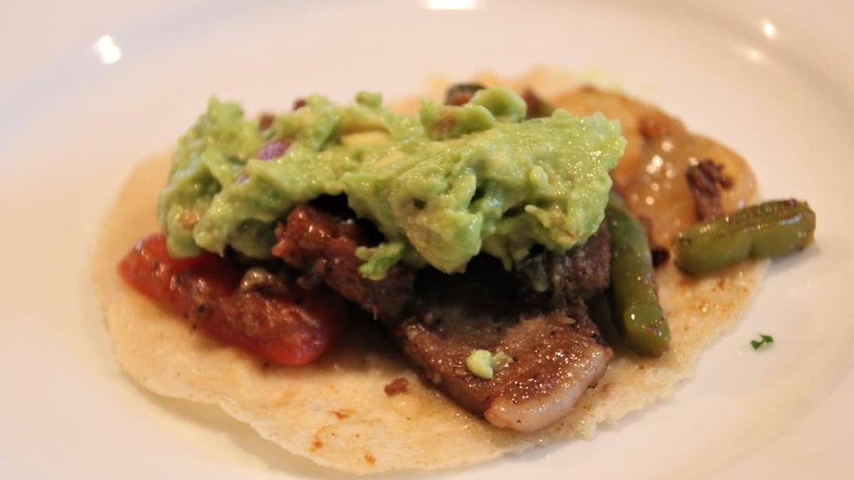 A tapas-size taco from El Aguila in Gulfport was served as a delightful appetizer.