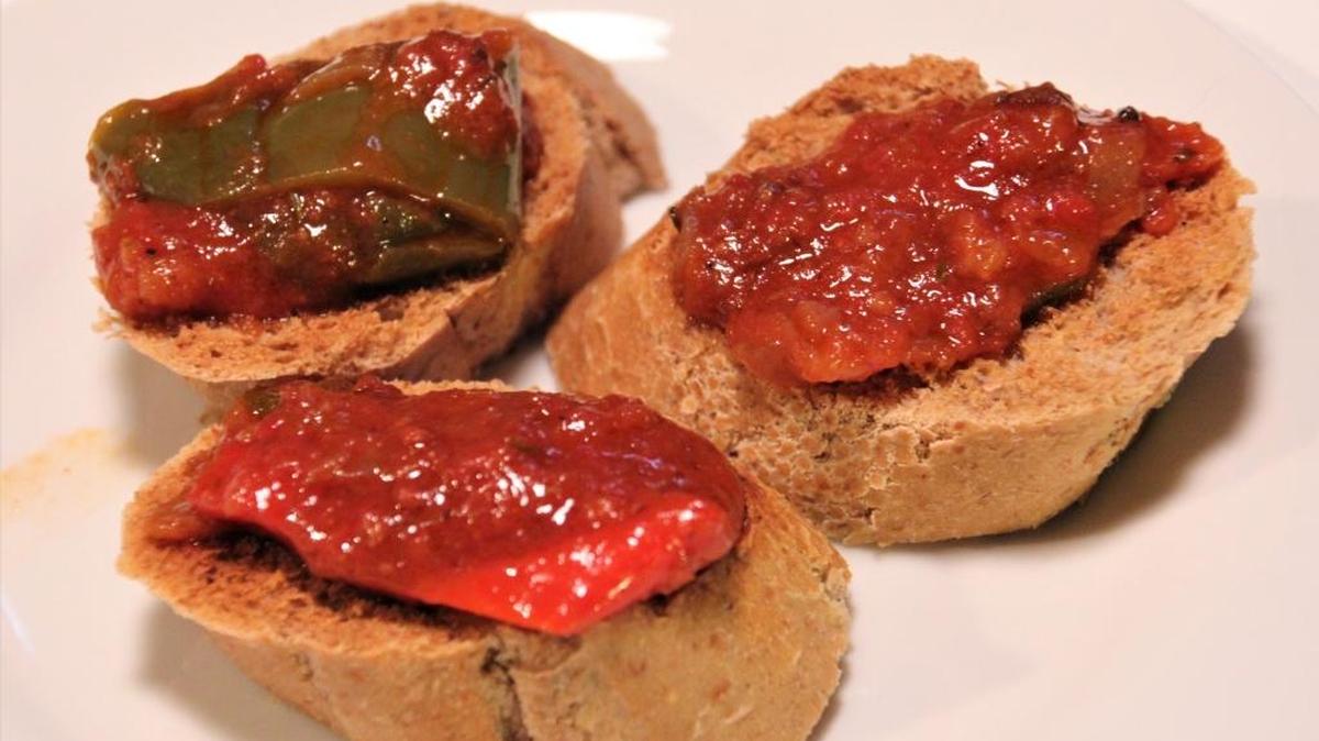 This red sauce dip is unusual but will be a big hit.