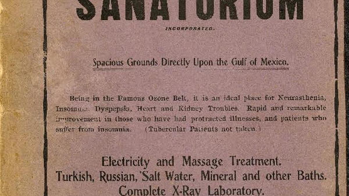 The booklet on the Biloxi Sanatorium was planned and published by the Daily Herald in 1902.
