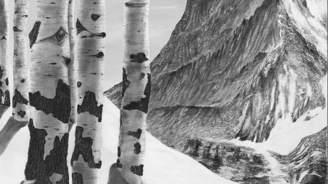 A black and white work by Bobby Goldsmith