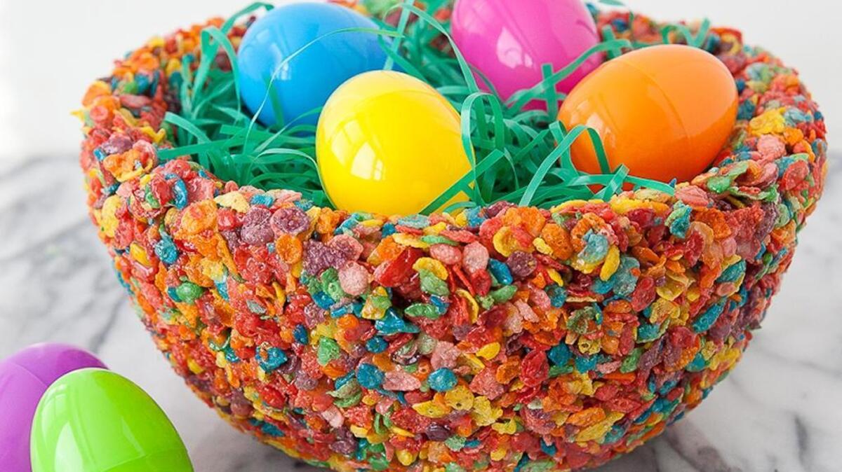 Fruity Pebbles Easter basket.
