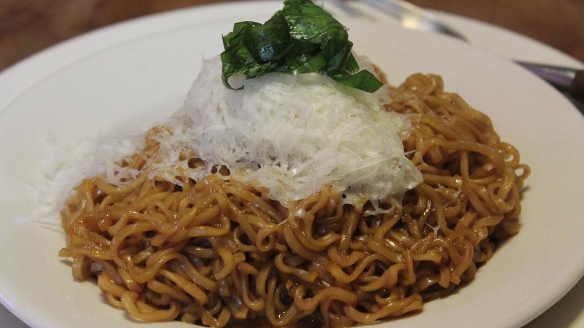 Adding Parmesan cheese to ramen is a good idea.