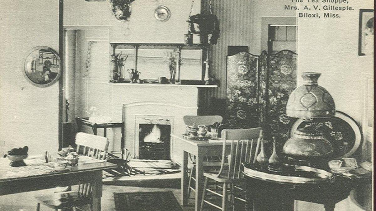 Pictured is the interior of “The Tea Shoppe,” which stood on Lameuse St. in Biloxi.