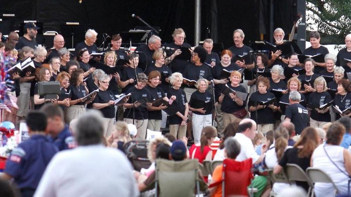 The Freedom Chorus performs during the Sounds By The Sea Memorial Day concert at Beach Park in Pascagoula on Sunday, May 26, 2013. The Gulf Coast Symphony also performed.