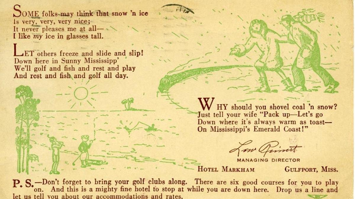 The Markham Hotel lured visitors from the north with this catchy little jingle.