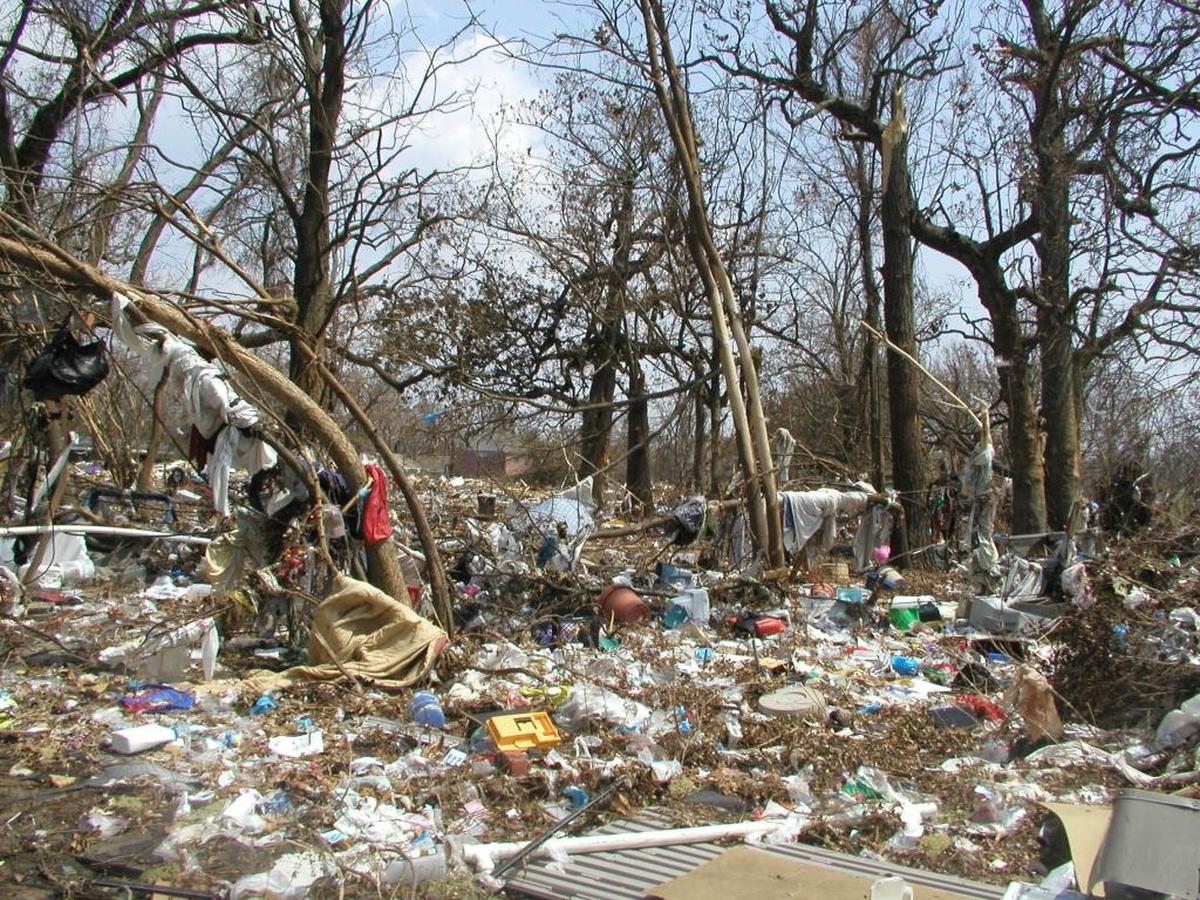 Hurricanes create a jumble of memories in the same way winds and storm tides jumble people’s belongings. Paul Jermyn, who collects vintage photographs and postcards to document Mississippi Coast history, took this telling one himself after Hurricane Katrina.