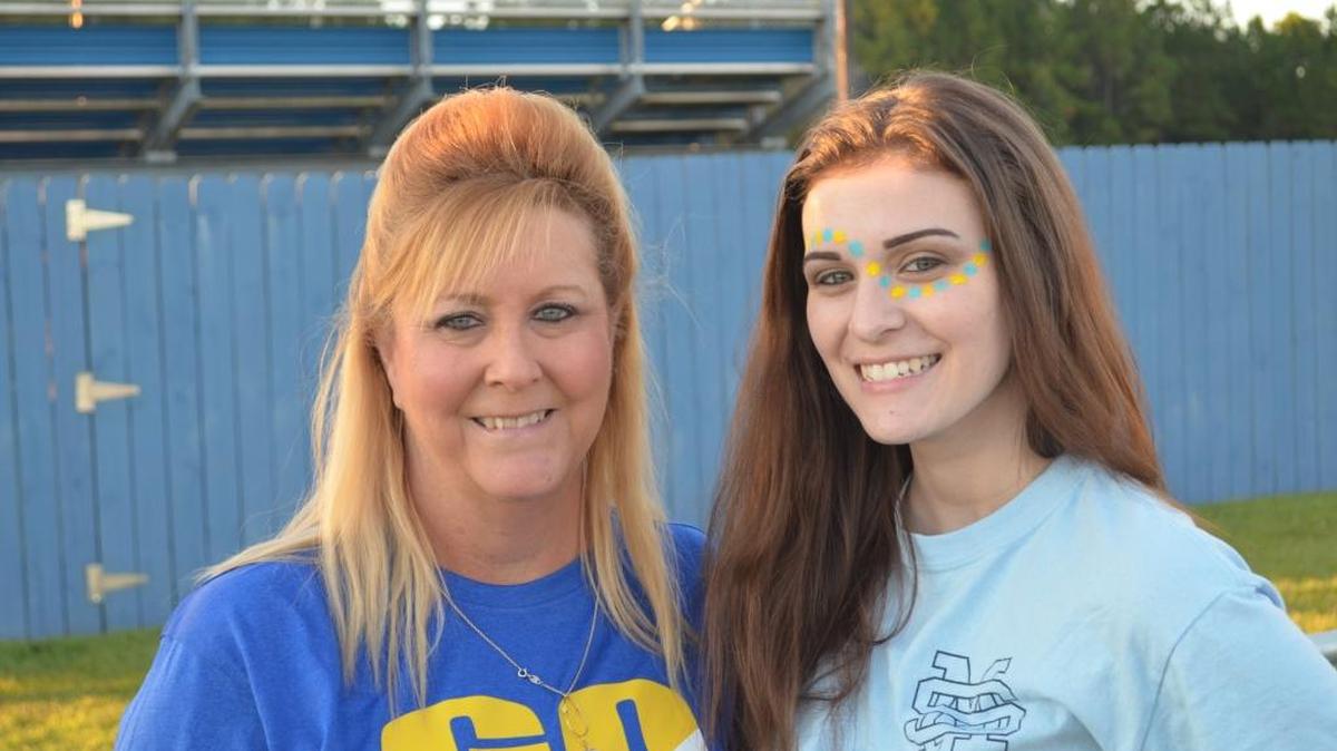 Debbie Callender and Alyssa Piglia at St. Martin vs. Hancock