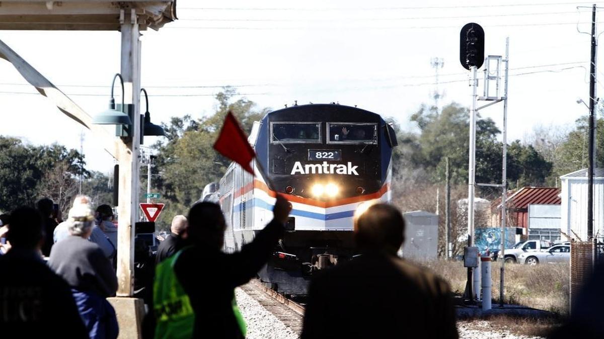 The Amtrak Inspection Train arrives in Gulfport on Feb. 18, 2016. The train ride began in New Orleans, making stops at Bay St. Louis, Gulfport, Biloxi Pascagoula before heading to Alabama and Florida.