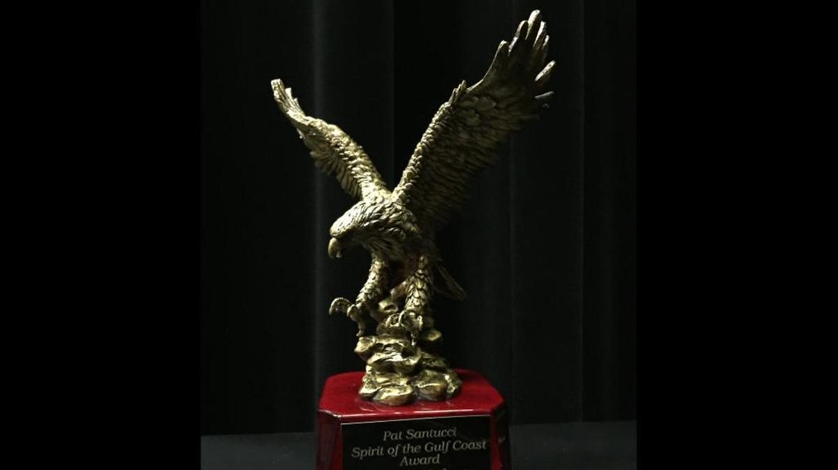 The Pat Santucci Spirit of the Coast award is presented by the Mississippi Gulf Coast Chamber of Commerce to a business leader who also makes a difference in the community.