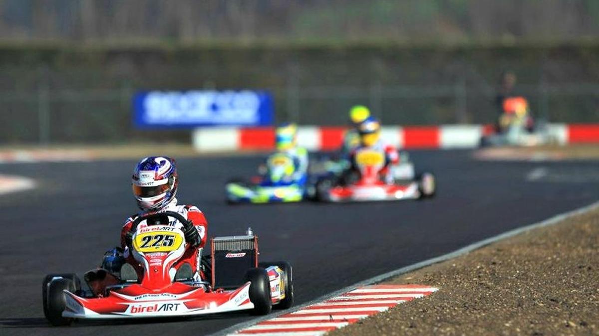 Drivers race around the track in Italian-made Birel Art cars during winter races in 2016. A track coming to Biloxi will be a stop on the winter circuit, the developer says.