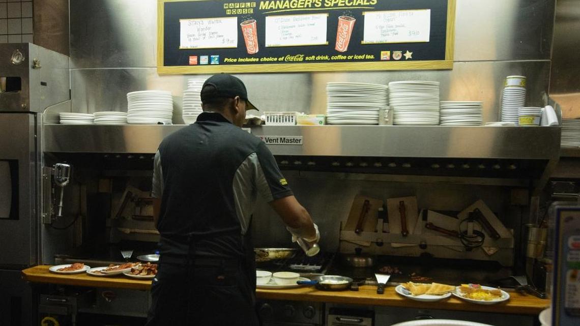 Late night in the Waffle House kitchen on Mar. 24, 2017.