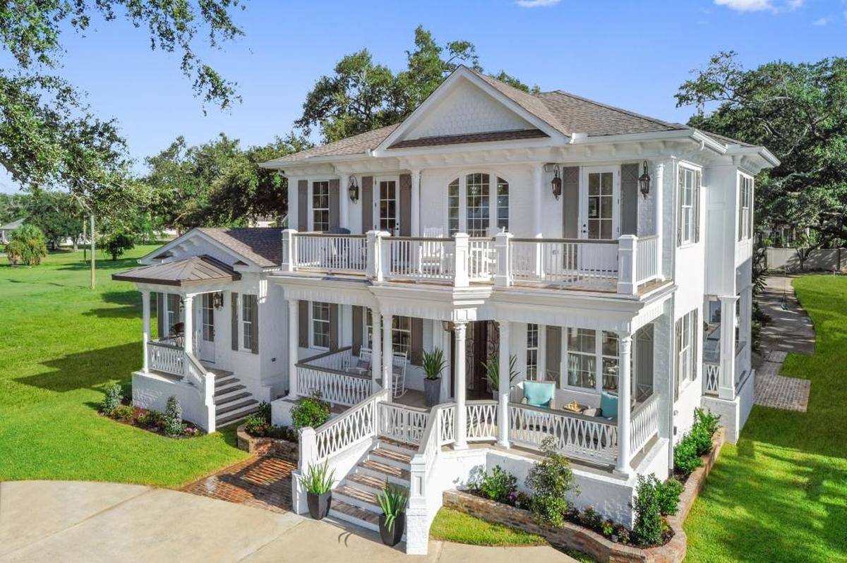 The exterior is pictured for The Camille, a home which was built by Elliott Homes in South Mississippi and has taken state and national awards.