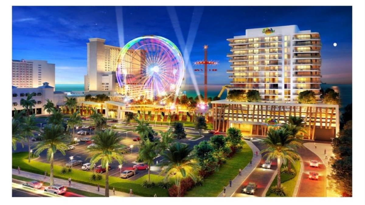 A second hotel tower, huge Ferris wheel and other carnival rides and amusements are part of a $140 million phase II or Margaritaville Resort Biloxi. The city wants to change the zoning to a classification that would prevent casinos and lower the value, but Secretary of State Delbert Hosemann, who oversees the Tidelands fund, has notified Biloxi that he is against the plan.