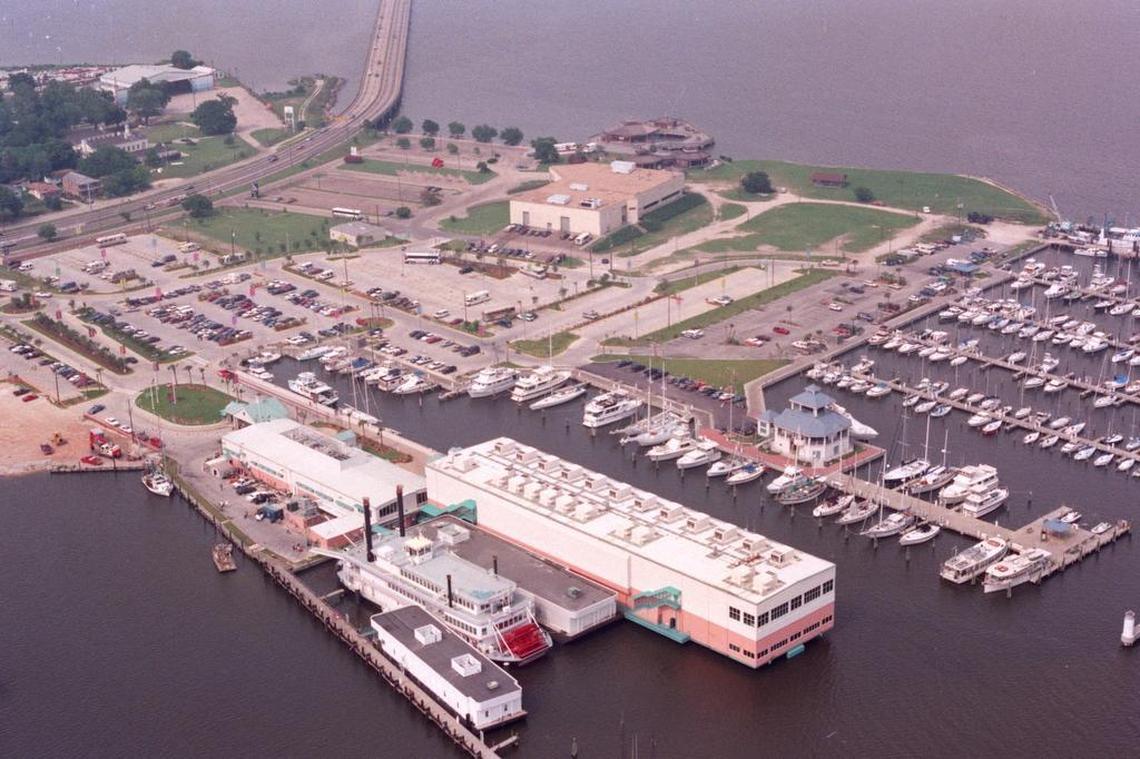 The Isle of Capri Casino at Point Cadet in Biloxi in 1994 had one of it’s two original river boats and one barge.