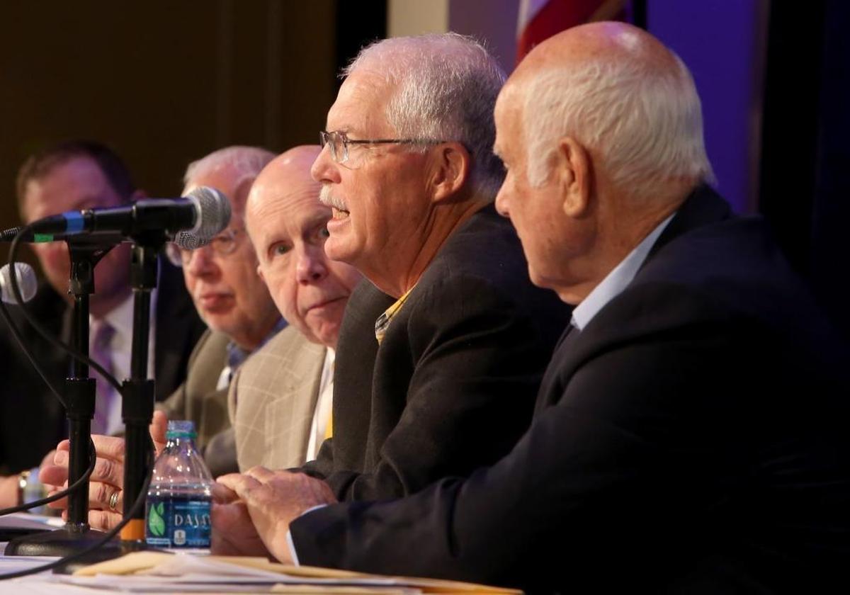 Casino pioneers Lyle Berman, Jack Binion, Tim Hinkley and Sen. Tommy Gollott served on a panel discussing the early days of Coast casinos during the 2017 Southern Gaming Summit in Biloxi. Aug. 1 will be 25 years the first casino opened in Biloxi.
