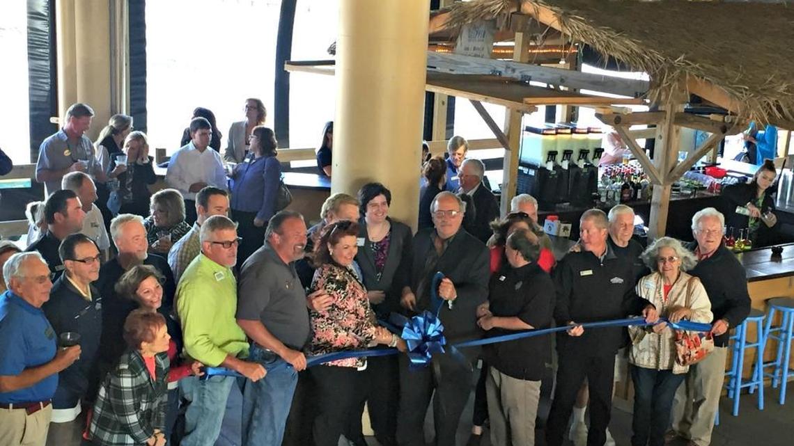 A grand opening and ribbon-cutting ceremony for the new Silver Slipper Beach Bar & Café draws a crowd Thursday during a joint Business After Hours with the East St. Tammany and Hancock chambers of commerce. A swimming pool also is under construction at Silver Slipper.