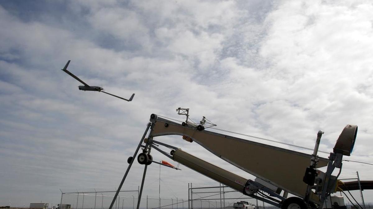 An Insitu ScanEagle drone is launched at the airport in Arlington, Ore., in 2013. This type of drones will fly over South Mississippi, testing operational scenarios for the Department of Homeland Security to determine how they can be used during national disasters, for border protection or during hazardous-material spills.