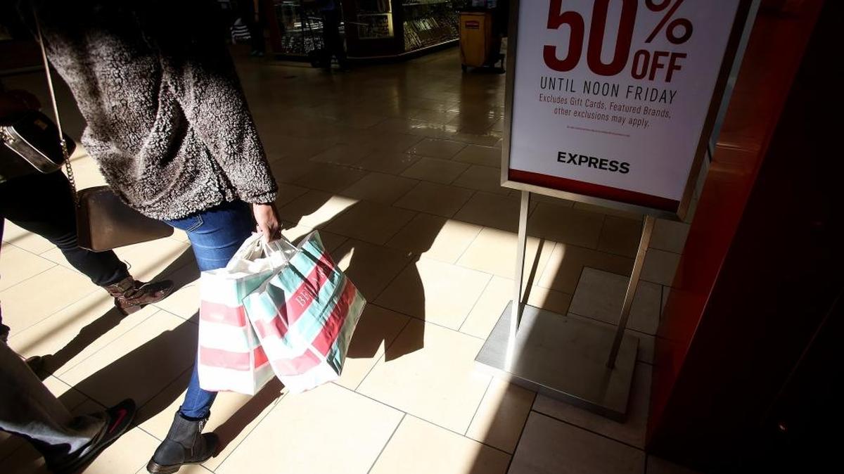 Shoppers hunt for Black Friday deals at Edgewater Mall in Biloxi.