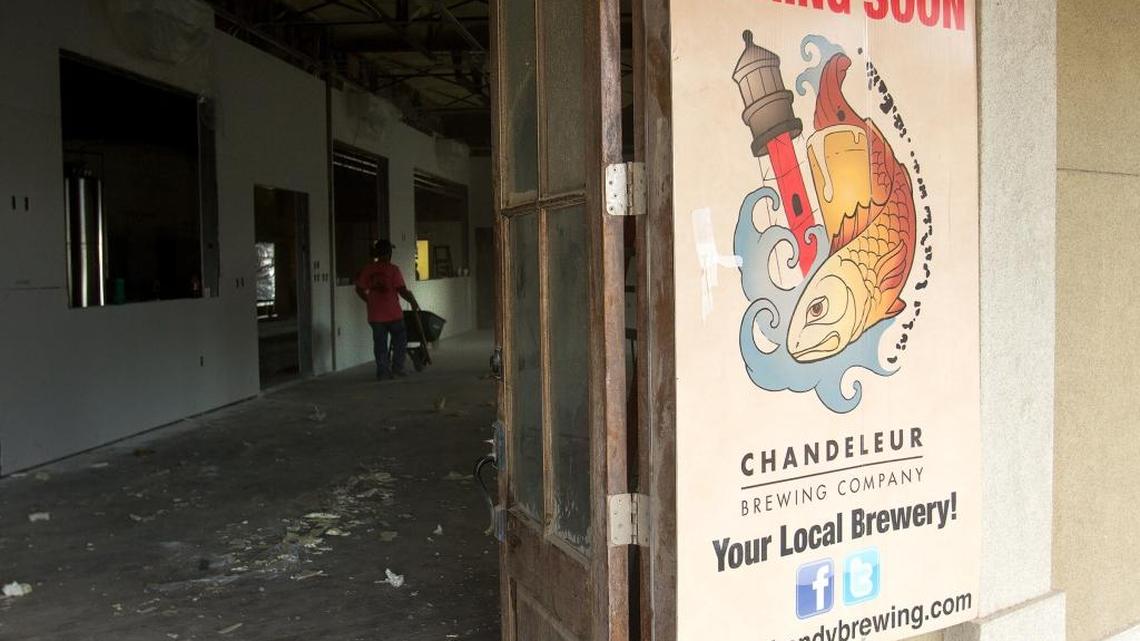 Renovations continue on the interior of the soon to be Chandeleur Brewing Company on Wednesday, October 29, 2014, in downtown Gulfport. Brothers Cain and Cam Roberds purchased the building in December and later opened the brewery. They now star on the Discovery Channel show “Blue Collar Backers.”