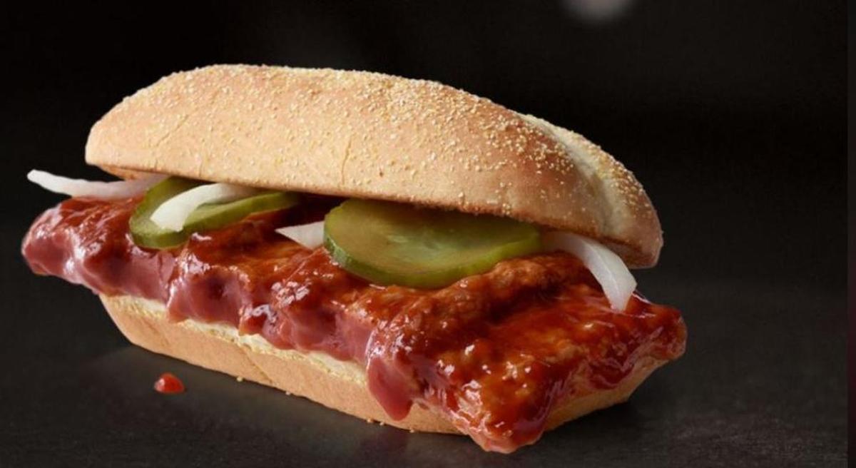 The McRib, McDonald’s popular pork sandwich, is only available during the holiday season.