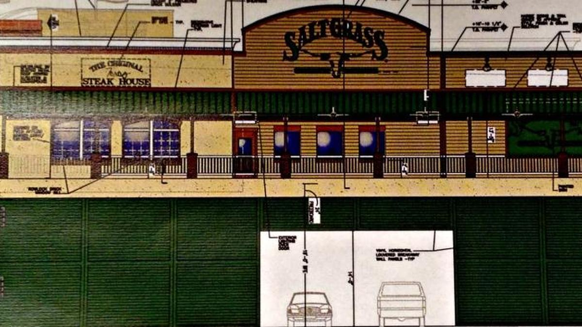 A rendering of Landry’s Saltgrass Steakhouse that will be built across U.S. 90 from Golden Nugget Casino Biloxi