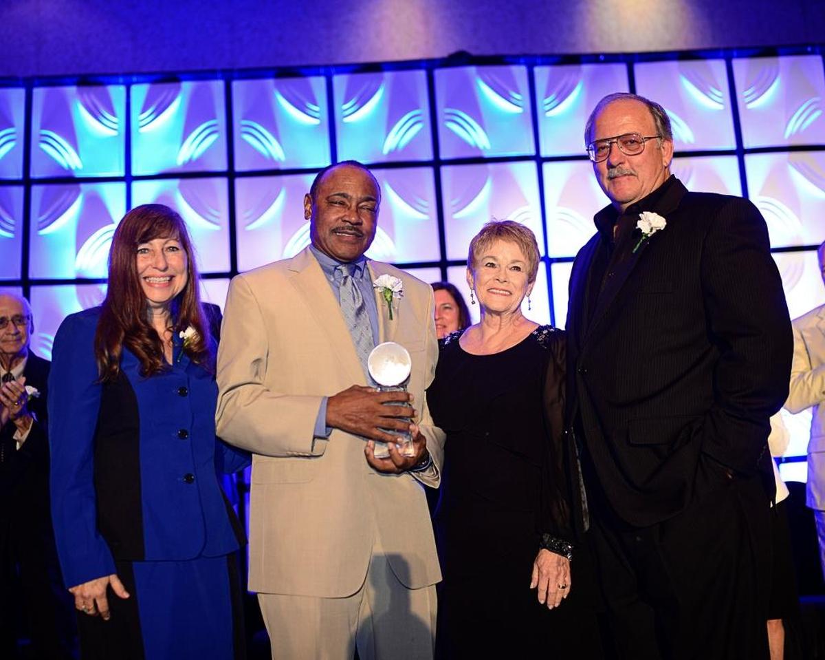 Pictured Thursday at the awards gala are, from left, Angelyn Treutel Zeringue, then president of the Hancock Chamber, Citizen of the Year Myron Labat, Lili Stahler Murphy and John Ferrucci, the Patt Cucullu Tourism Industry Person of the Year in this Sun Herald file photo