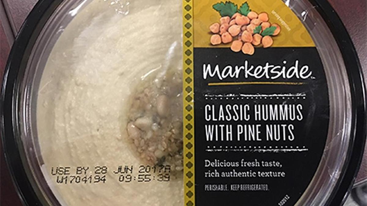 Marketside Classic Hummus with Pine Nuts is one of three products recalled for possible contamination with the Listeria organism, FDA says.