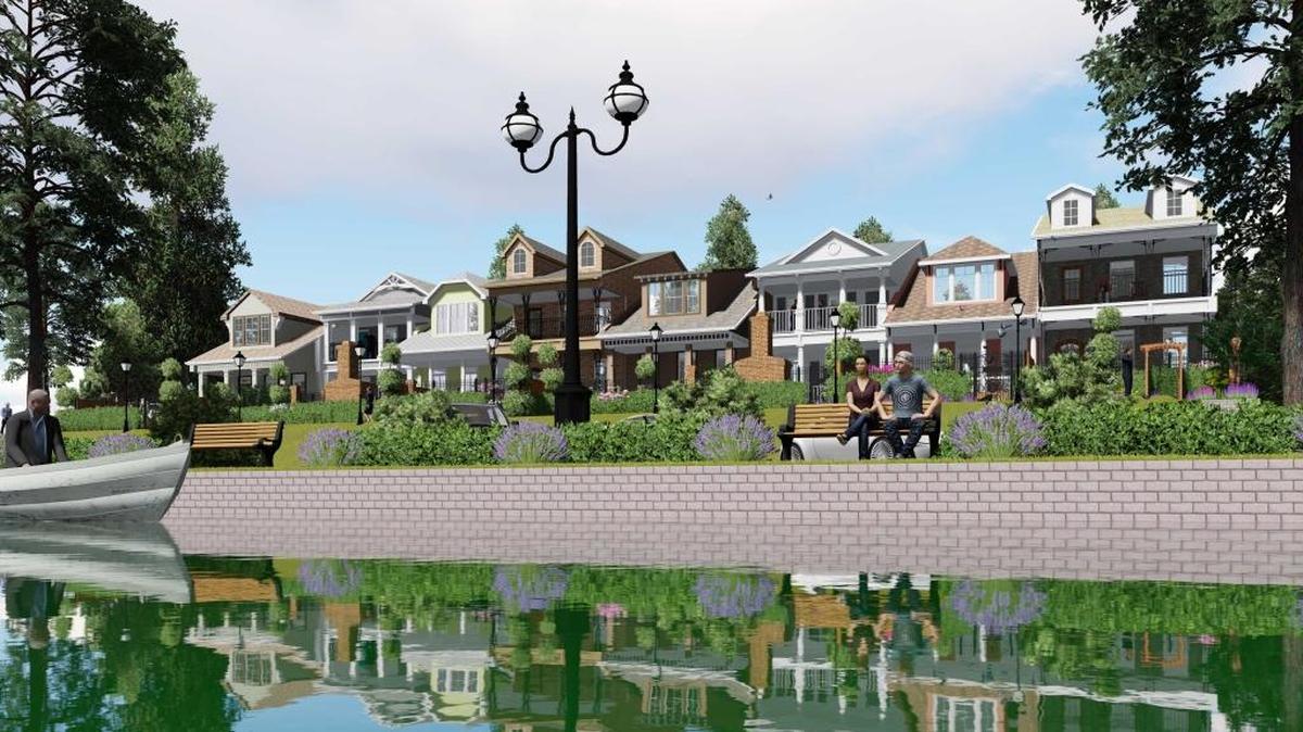 Courtyard Homes along the East Pascagoula River will give residents water views and an easy walk to stores and restaurants.