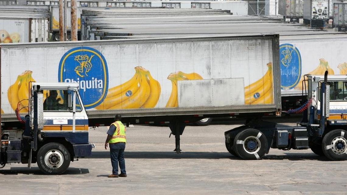 Chiquita trucks are evacuated out of the port in Gulfport as Hurricane Gustav approaches in 2008. After leaving the port for New Orleans in 2014, they announced they will return by August.
