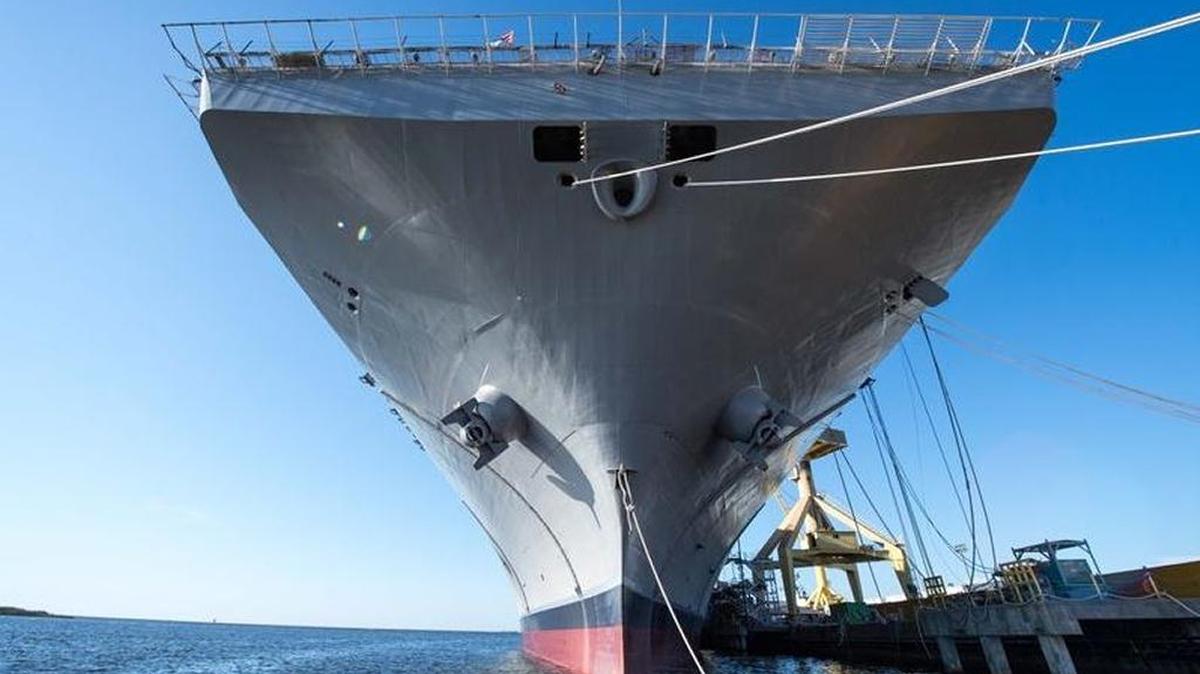 Ingalls Shipbuilding in Pascagoula launched the amphibious assault ship Tripoli (LHA 7) this quarter, 13 weeks ahead of schedule.