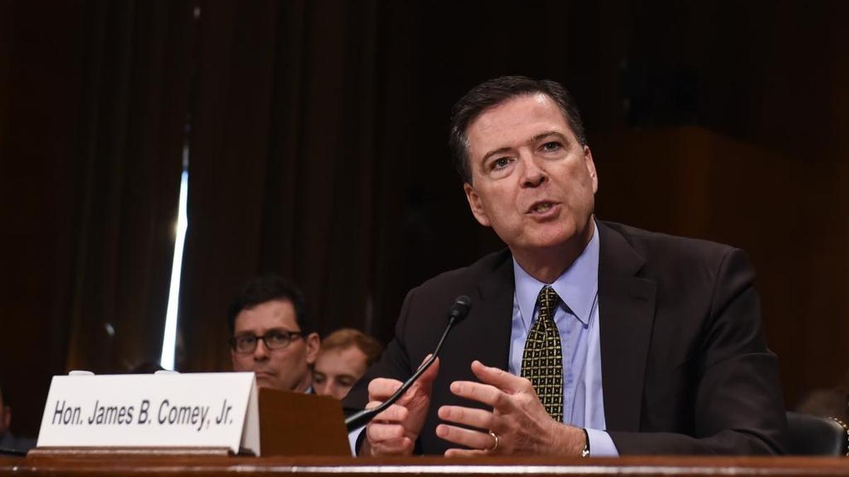 FBI Director James Comey testifies before the Senate Judiciary Committee hearing on Capitol Hill in Washington, D.C., on May 3, 2017.