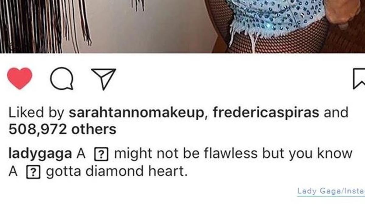 Lady Gaga posted to Instagram on Saturday, and fans saw that her iPhone had the iOS 11 bug that caused the letter "I" to be replaced with "A" and a symbol