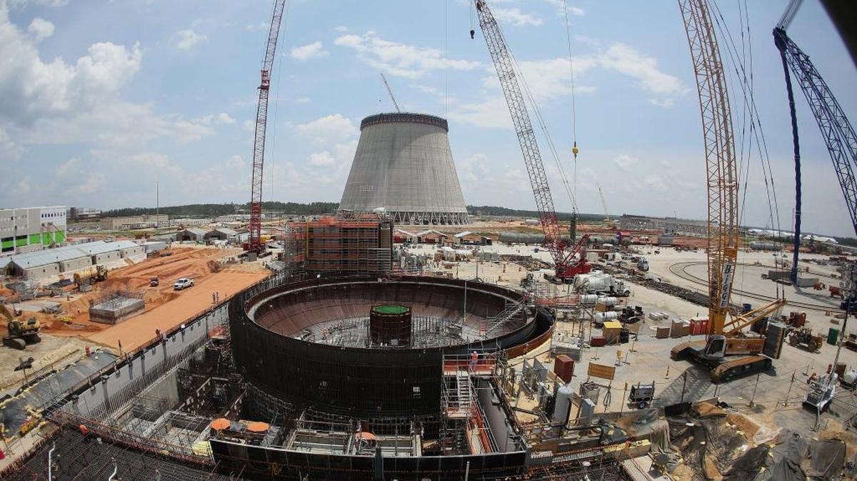 This June 13, 2014, file photo, shows construction on a new nuclear reactor at Plant Vogtle power plant in Waynesboro, Ga. Regulators say there's a "high probability" the nuclear plant under construction will see a delay longer than the three years already disclosed by its owners.