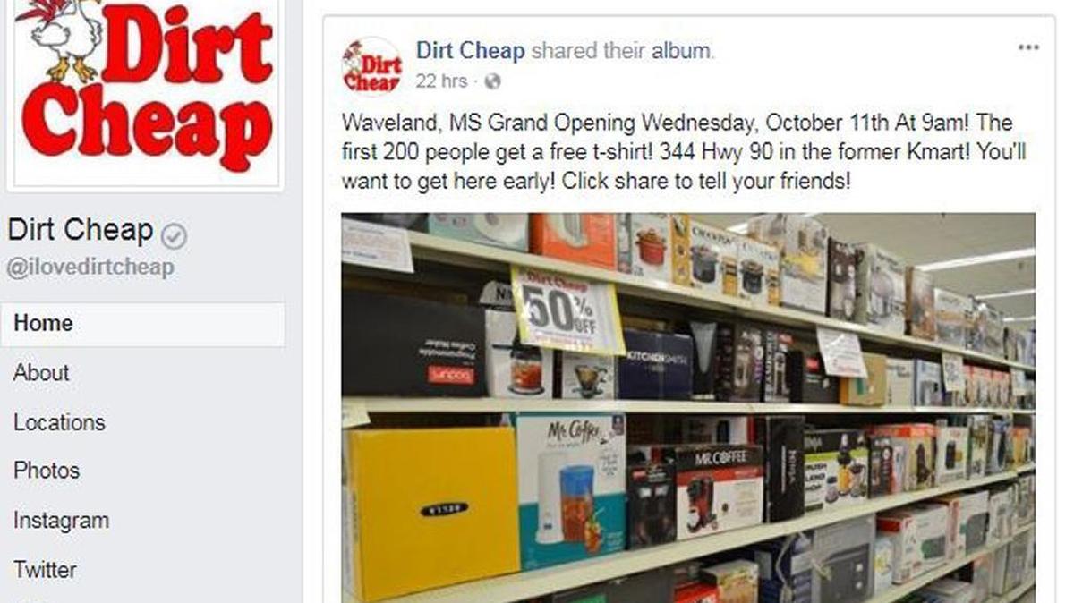 Dirt Cheap in Waveland opened its doors to waiting shoppers on Wednesday, Oct. 11, 2017.