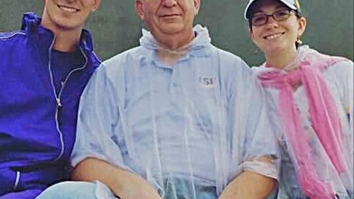 Richard Empson, middle, of Baton Rouge is in a Mississippi intensive care unit after he contracted a vibrio bacteria while on a vacationing trip to the state over the weekend. His son Ryan is at the left and daughter Katelyn at right.