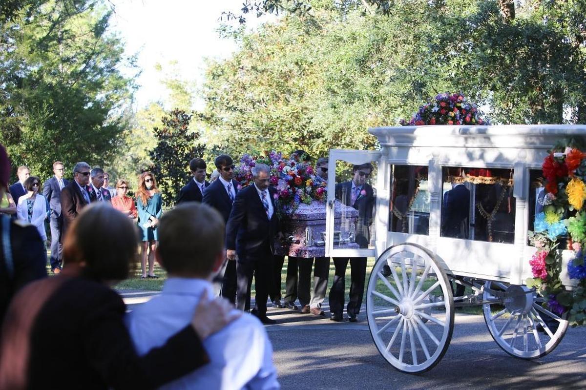 Josh Myers, front right, helps place his daughter’s casket into a horse-drawn carriage during a funeral procession. Sophia Myers, 7, died after battling DIPG. Her funeral took place in October 2017. Photographer’s comment: I had the opportunity to work on a DIPG series with Margaret Baker, Amanda McCoy and John Fitzhugh. I quickly learned about the love Josh Myers had for his daughter. The moment where he put Sophia’s casket into a horse-drawn carriage as people held each other and wept was one of the most beautiful and emotional things I’ve ever photographed.