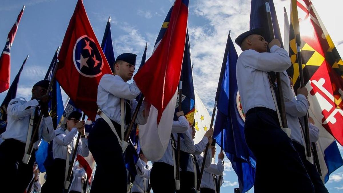 The Veterans Day parade rolls down Central Avenue in D’Iberville in 2016. This year’s parade in Biloxi will begin at 11 a.m. and end with a Red, White and Blue celebration on the Biloxi Town Green.