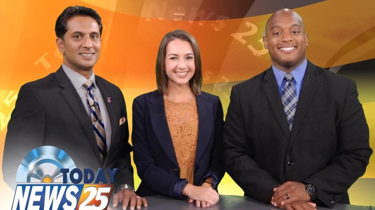 WXXV News 25 morning team is, from left, Rob Knight, Katarina Luketich and Bryan Kennedy.