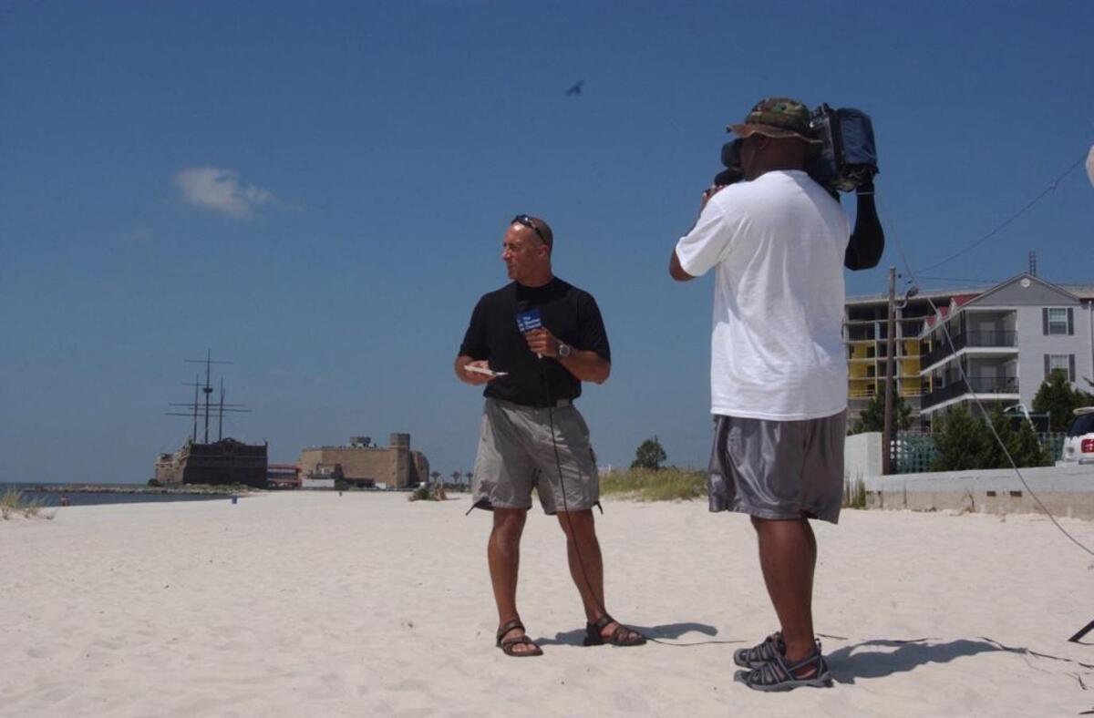 Weather Channel correspondent Jim Cantore is no stranger to the Coast, which loves him but hates to see him on the beach, as he was in 2005 before Katrina made landfall.